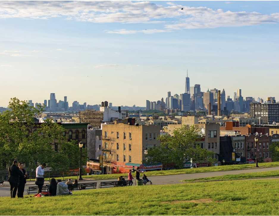 View from Sunset Park of NYC skyline