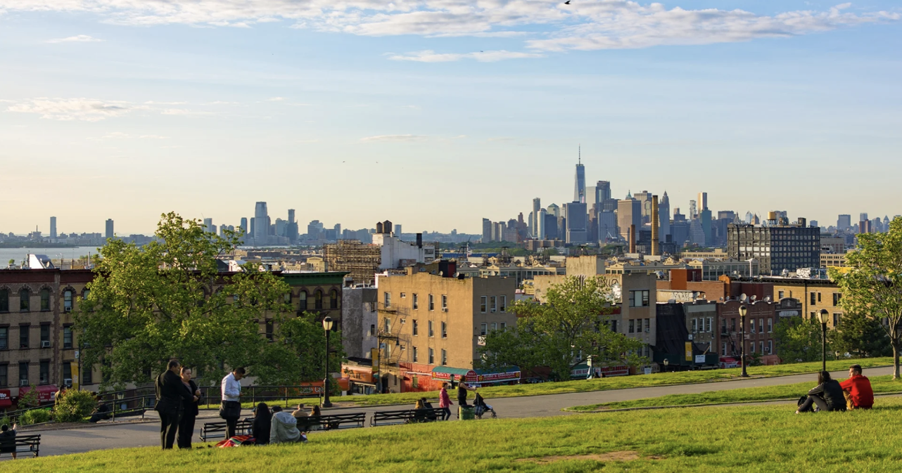 View from Sunset Park of NYC skyline